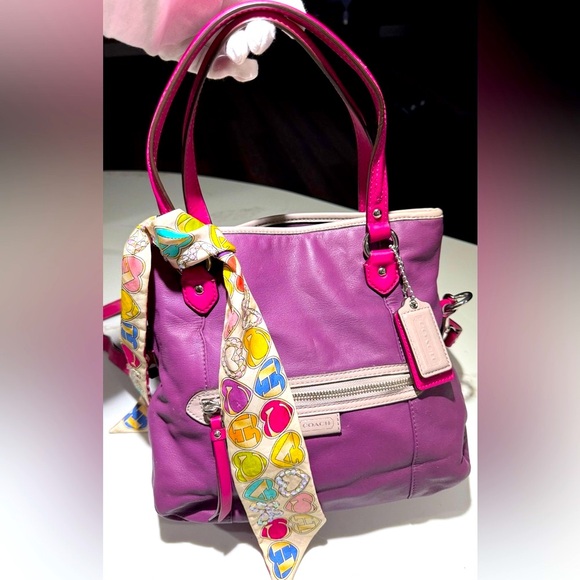 COACH Daisy Spectator Leather Mia
(F23911) Crossbody Silver/Purple/Pink Handbag - Picture 4 of 16